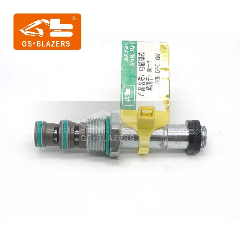 16mm Pilot Safety Lock Solenoid Valve Coil and Spool for DH-7 Excavator