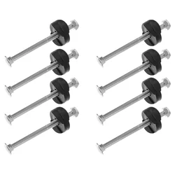 8 Sets Trampoline Screws Replacement Professional Galvanized Steel Jumping Bed Safety Bolts Nuts Trampoline Stability Tool for