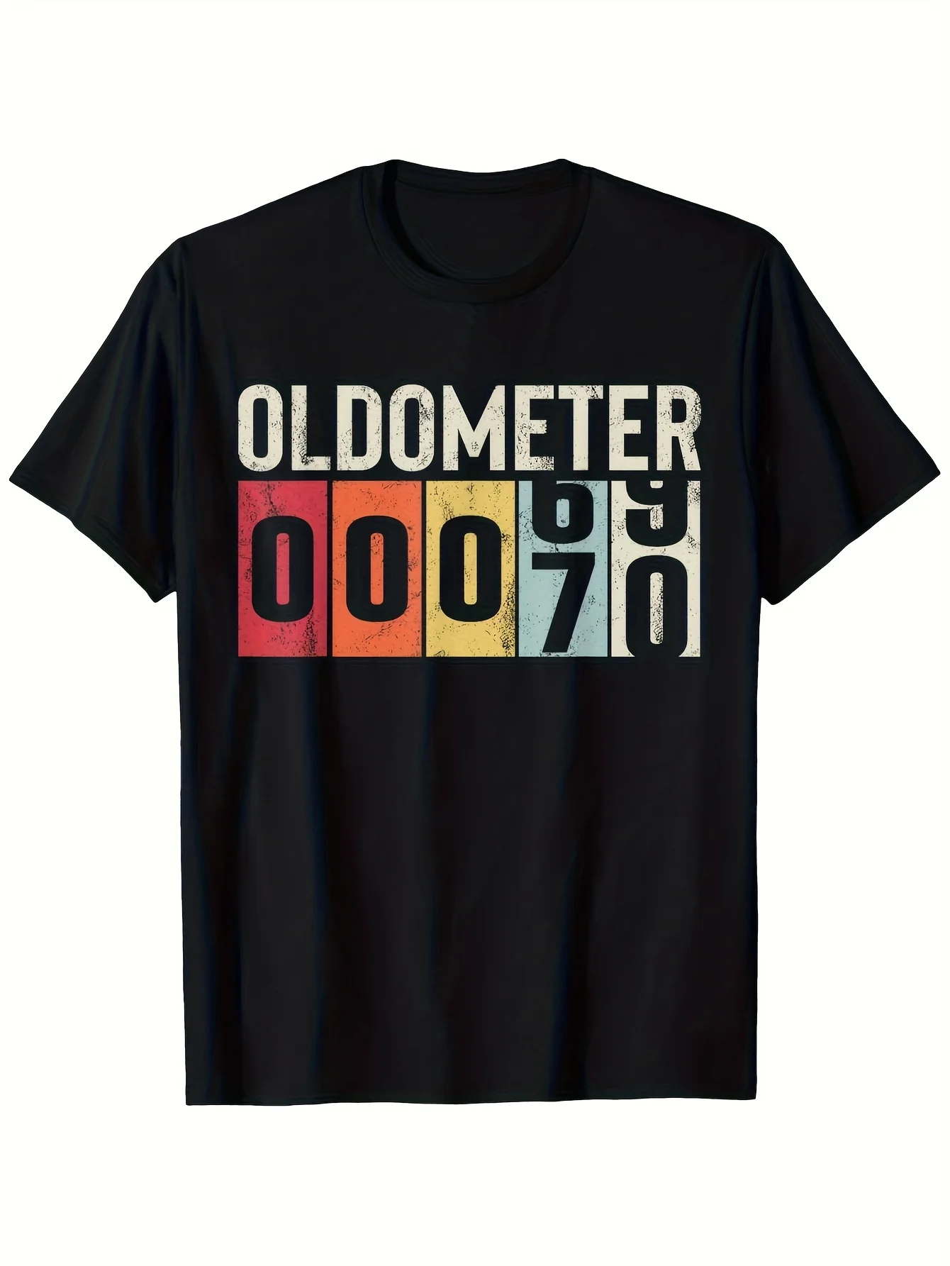 

Unisex Vintage 70th Birthday Oldometer T-Shirt - 100% Cotton S-XXXL, Striped Tee