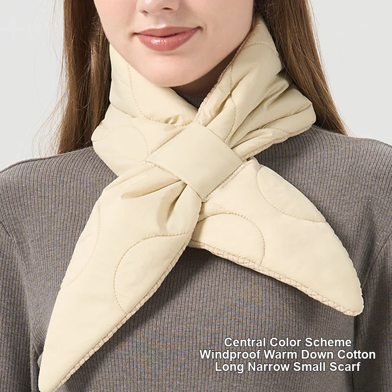 Cold Resistant Triangle Neck Scarf Winter Fleece Lined Windproof Warm Thick Neckwear for Men and Women