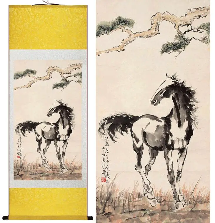 Top quality Horse art painting  traditional Chinese Art Painting Home Office Decoration Chinese painting horse picture