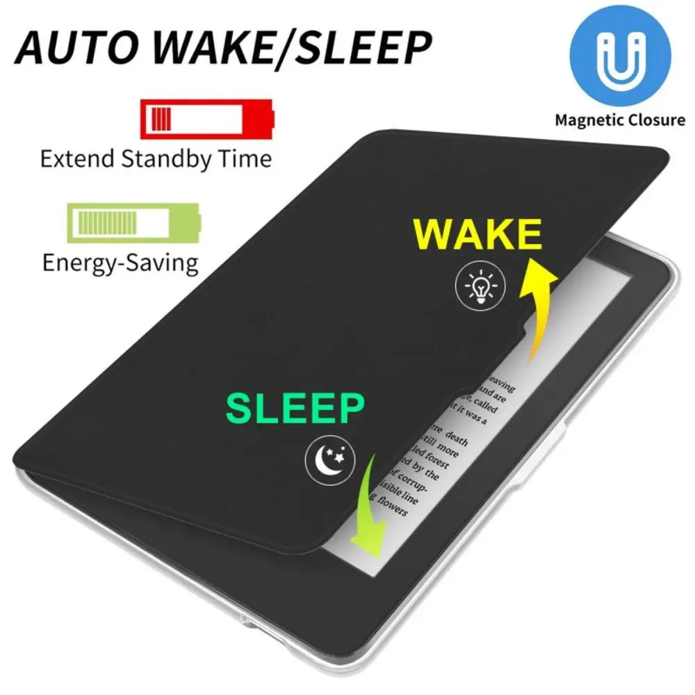 حافظة 6 بوصة مع حزام يد من الأكريليك غطاء حماية مقاوم للصدمات تلقائيًا للاستيقاظ/النوم فوليو فوندا لـ KOBO Clara Color/2E/BW