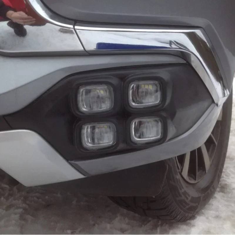 

12V LED DRL Daytime Running Light For Mitsubishi Montero Sport 2016 2017 2018 Turn Signal Indicator Light Bumper lamps