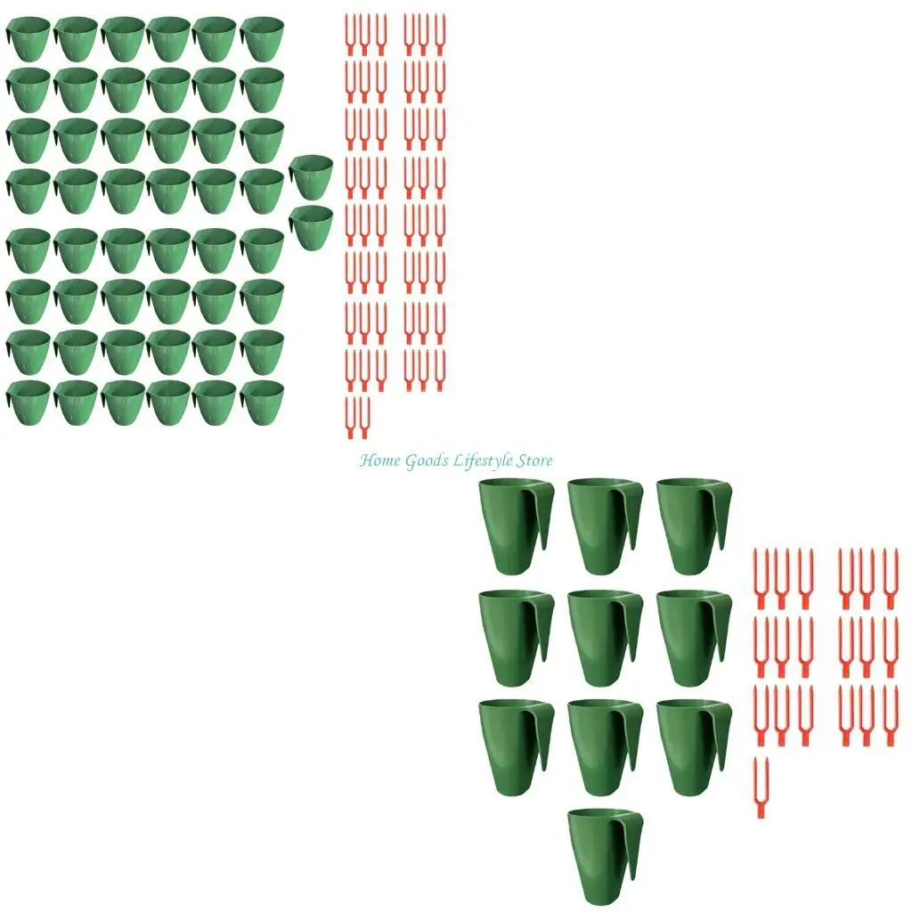

E74E Комплект для размножения клубники с воздухопроницаемыми чашками и фиксирующими вилками, предназначенный для улучшения и в