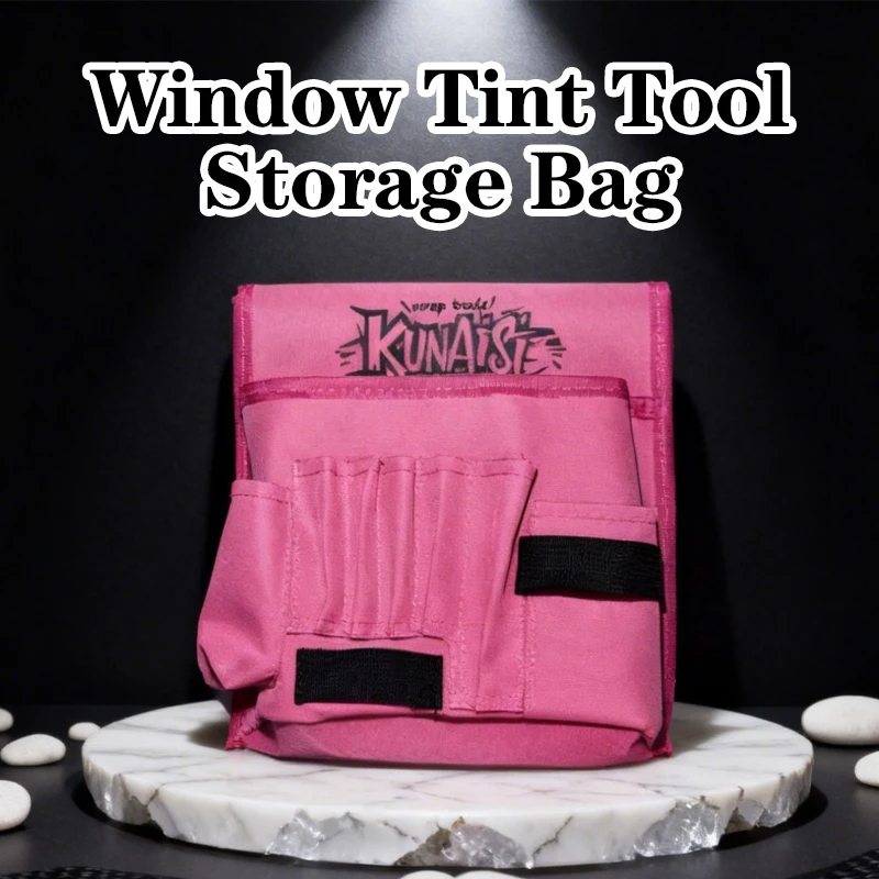 Automotive Window Tint Tool Bag, Oxford Cloth Storage Bag, Portable Waist Bag for Car Wrap & PPF Squeegee Construction Work
