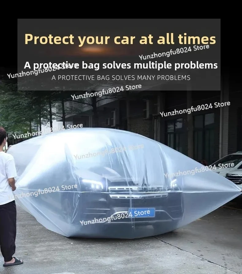 400x700-車用浸水防止バッグ、拡大・厚みのあるダストバッグ、暴風雨保護カバー、ユニバーサル洪水防止シール