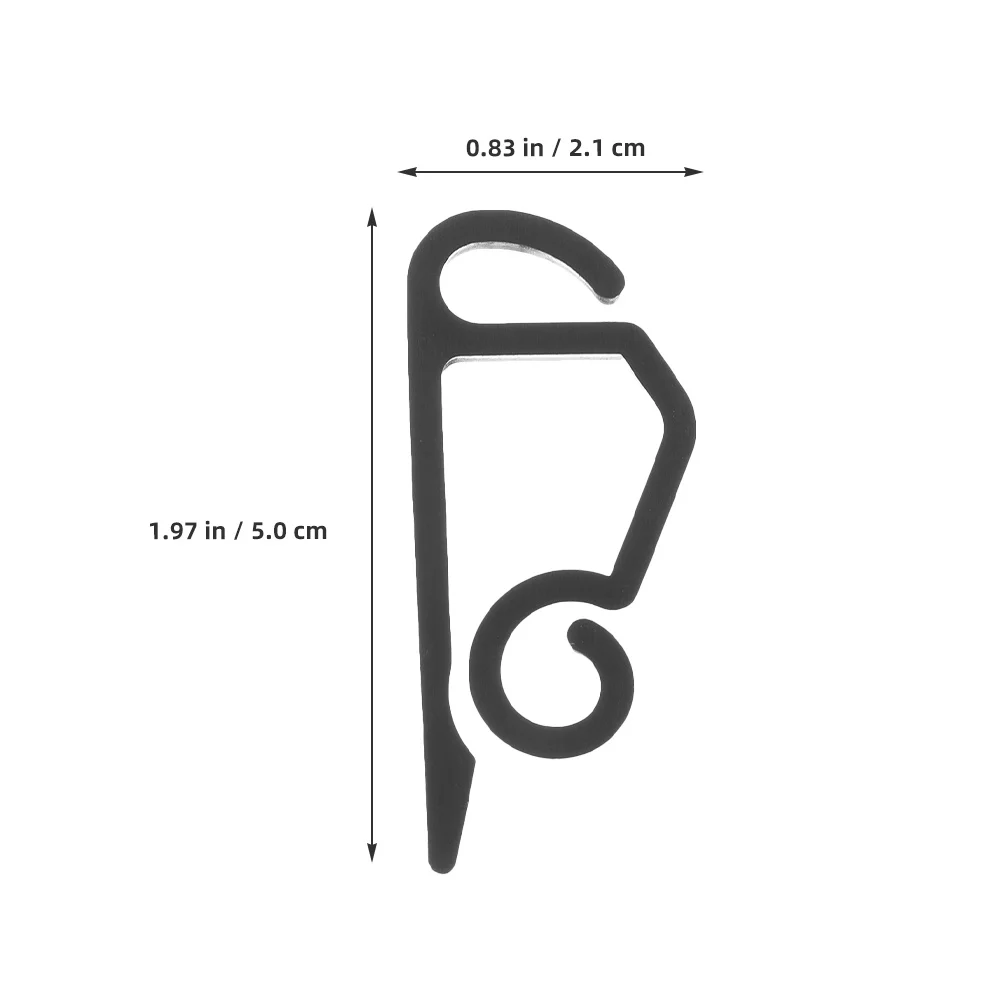100 Buah Klip Lampu Natal Hitam Anti Karat Gantungan Lampu Tali Luar Ruangan untuk Dekorasi Lampu Musiman Liburan Atap Talang