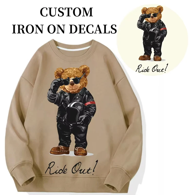 

Custom Design of Plastic Sol Heat Transfer Printing Stickers Label Patterns Ironing Heat Sensitive Patches on Clothes