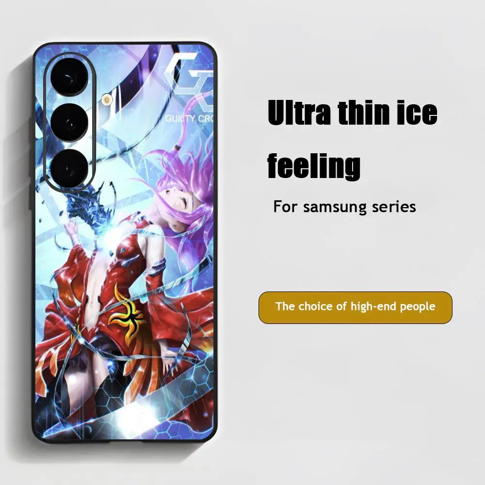 Guilty Crown Yuzuriha Inori Phone Case For Samsung Galaxy S25 S24 S23 S22 S21 S20 Plus Ultra Note20 Soft Black