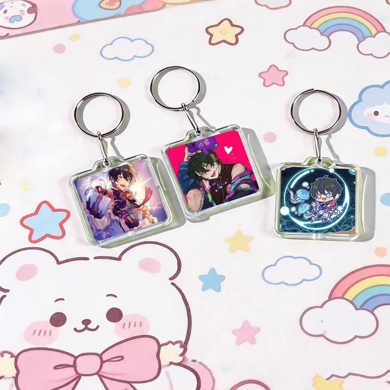 Cartoon Virtual Singer Mika Kagehira Acrylic Keychain Handmade Hanging for Backpack Decoration Accessories Gifts with Friends