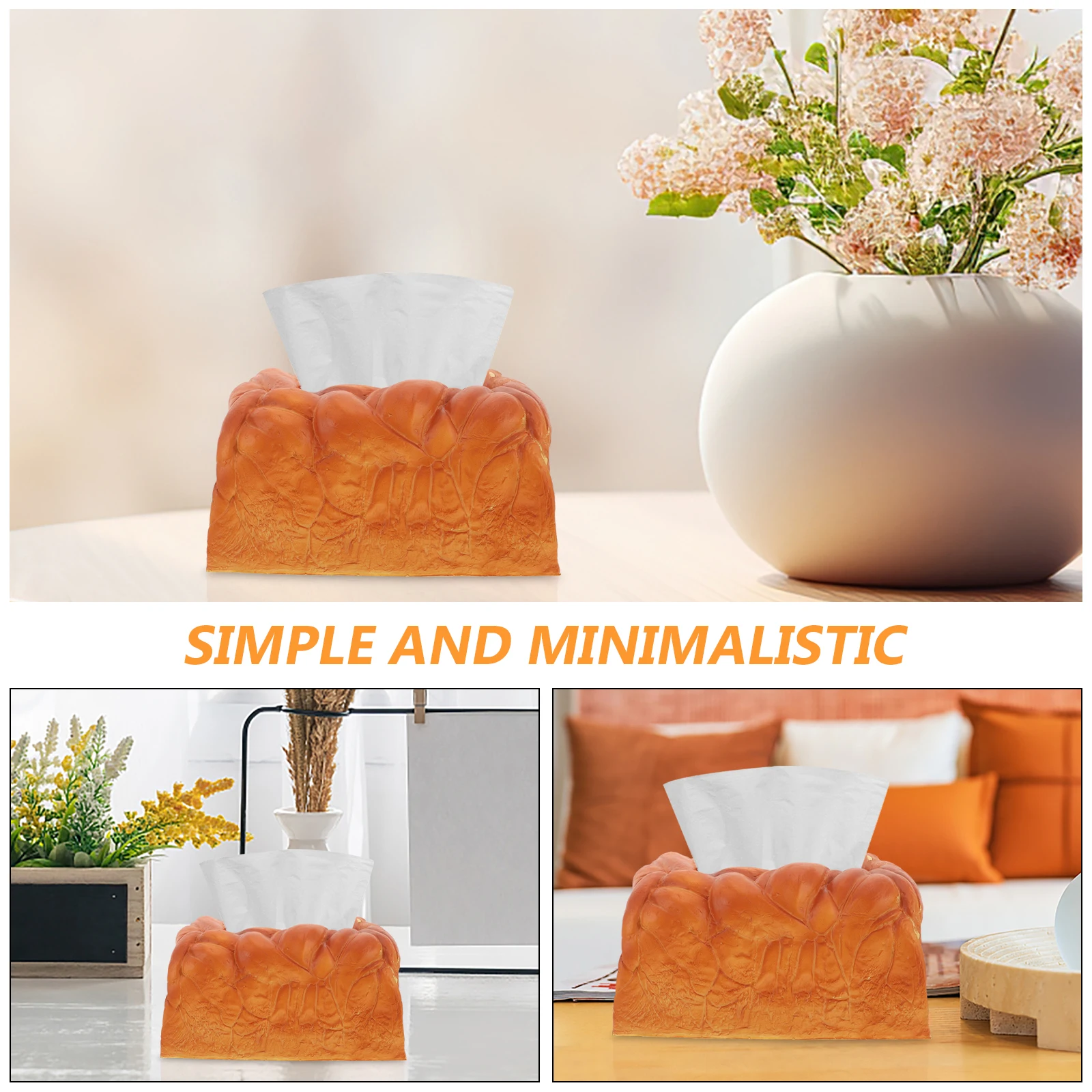 

Foam Sponge Tissue Box Toast Bread Style Decorative Napkin Dispenser Holder Paper Towel Container for Office Car Living Room