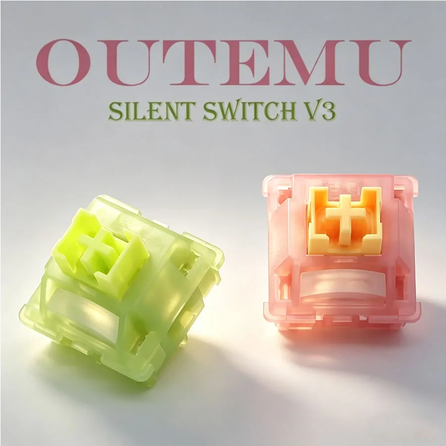 Outemu Silent Peach V3 Switch Lubed Silent Lemon V3 Switches Mechanical Keyboard Linear Tactile 5Pin Hot Swap Pre Lubed POM