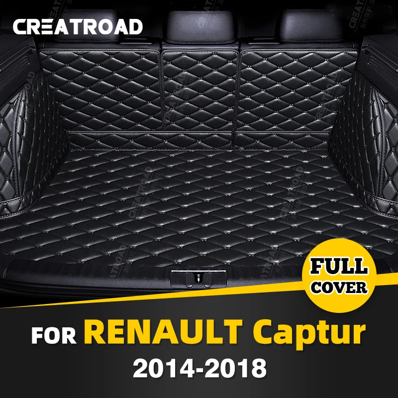 

Автоматический коврик в багажник с полным покрытием для Renault Captur 2014-2018 17 16 15, чехол для багажника автомобиля, подкладка для багажника, аксессуары для защиты салона