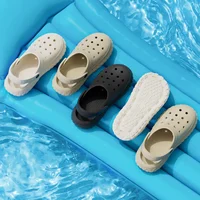2026 Women and Men's Hole Shoes Summer Non-Slip Outdoor Sandals Closed Toe Shit Feeling Beach Slippers Thick Bottom Soft Bottom 4