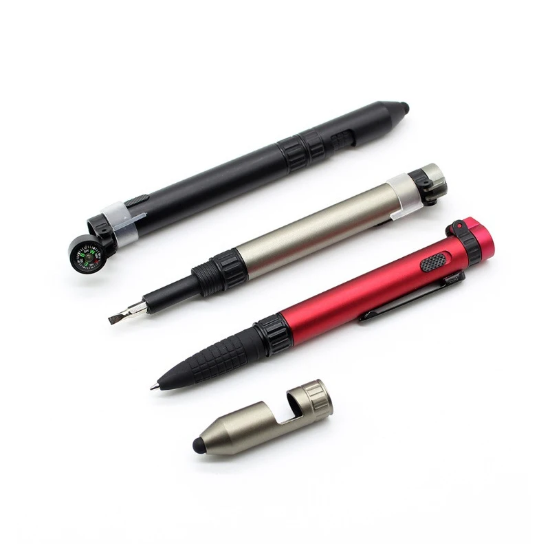 5-in-1 Tragbarer Multifunktions-Kugelschreiber mit LED-Licht, Taschenlampe, Kompass und Kompakt-Schraubendreher für Outdoor-Überlebenssituationen ﻿ – Detail 5
