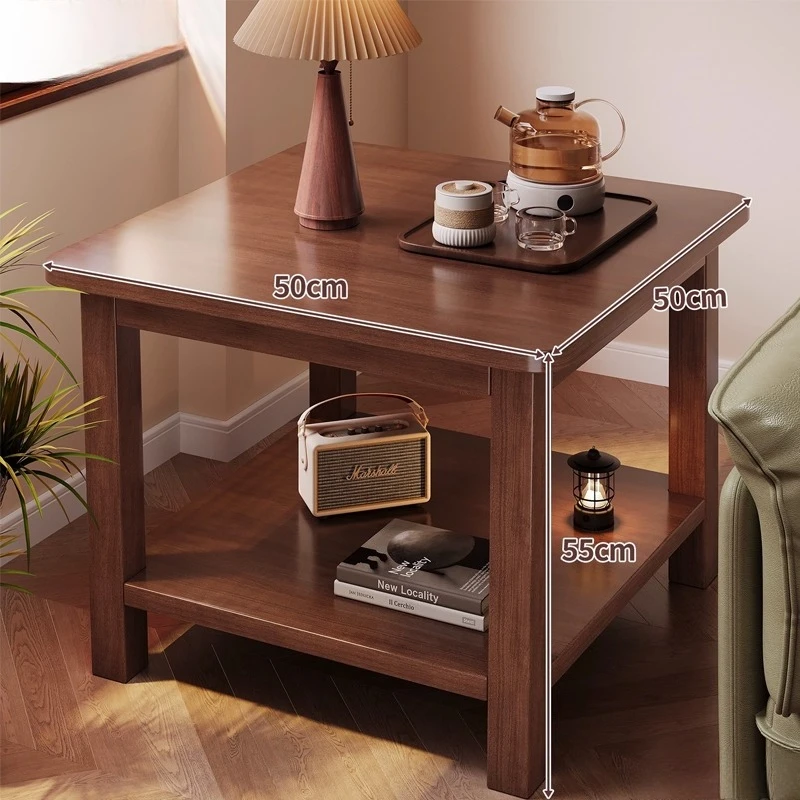 Living room home sofa side table small coffee table simple modern balcony simple square double corner table