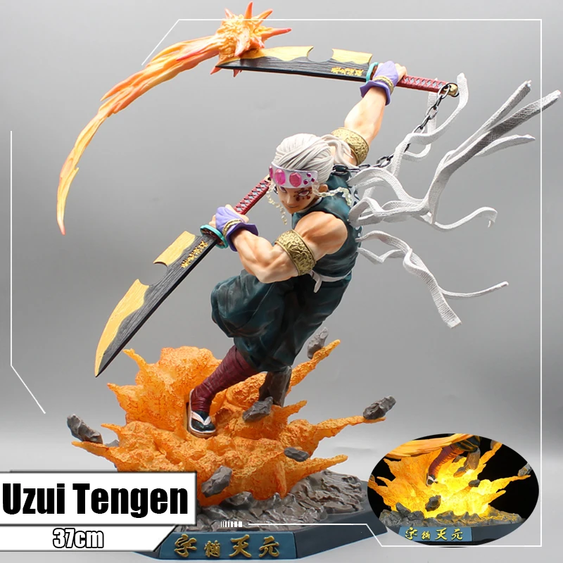 37cm Demon Slayer Kimetsu no Yaiba Yuukaku hen Uzui Tengen PVC Action Figures GK Statue Collection Model Toys