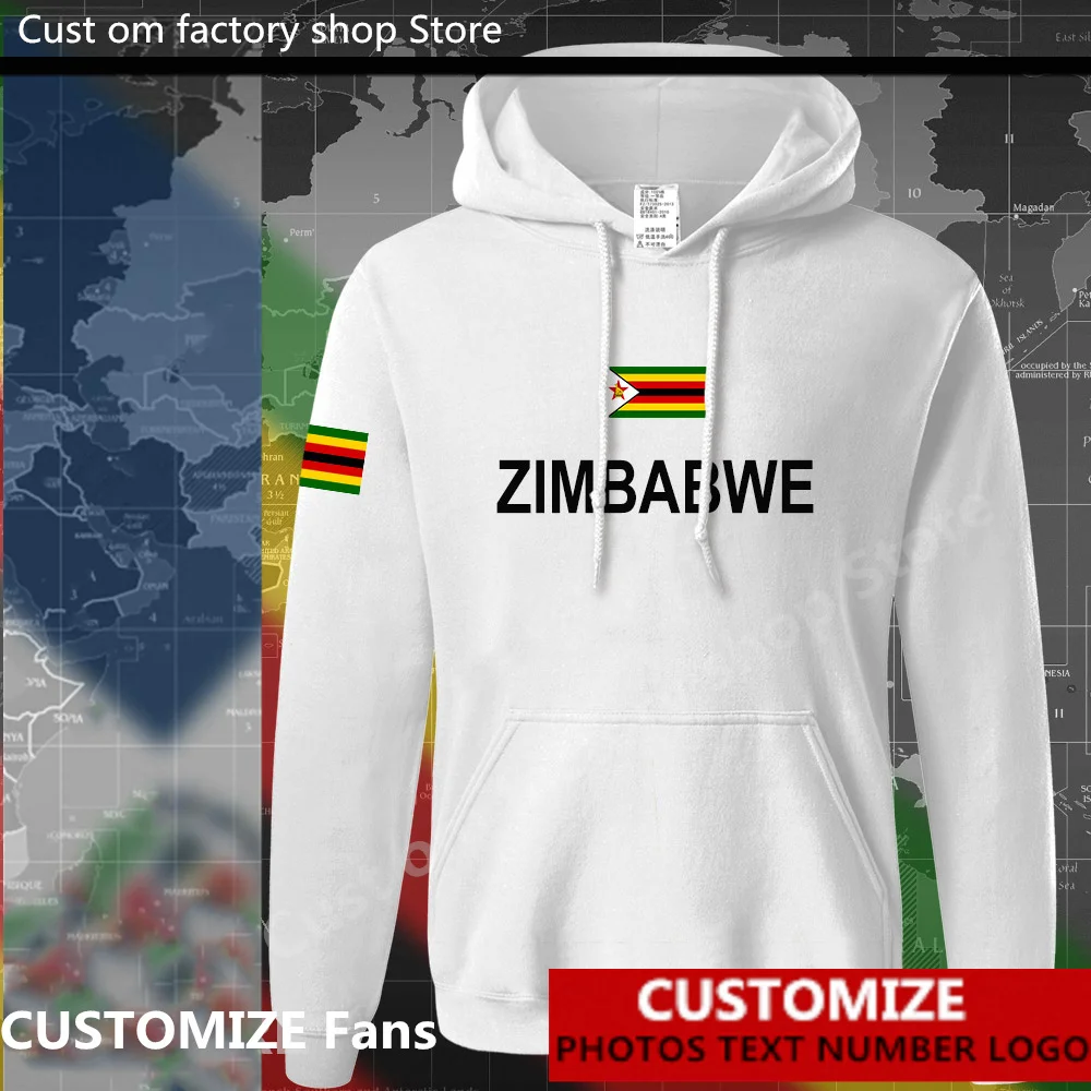 

Zimbabwe Flag ​Hoodie Free Custom Jersey Fans DIY Name Number LOGO Hoodies Men Women Fashion Loose Casual Sweatshirt