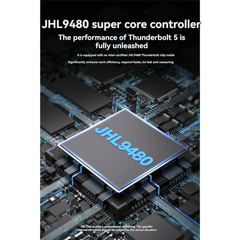 High-Speed 80Gbps Thunderbolt 5 SSD Case With Fan, Supports M.2 Nvme 2280 For TB3/4/5 & USB4