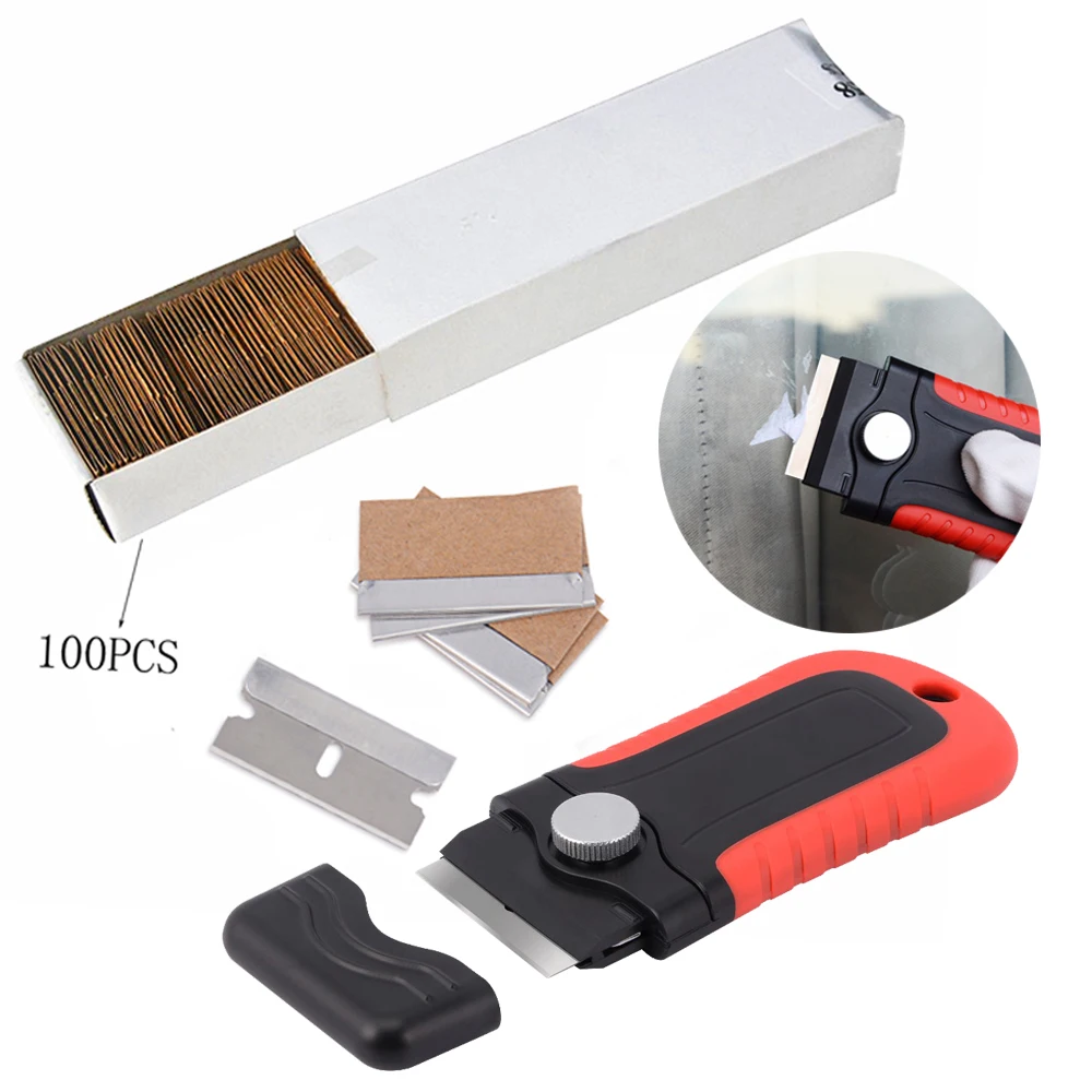 

EHDIS Sticker Glue Removal Razor Squeegee Window Film Glass Oven Tinting Scraper Knife Home Ceramic Tile Cleaning Shovel Tools