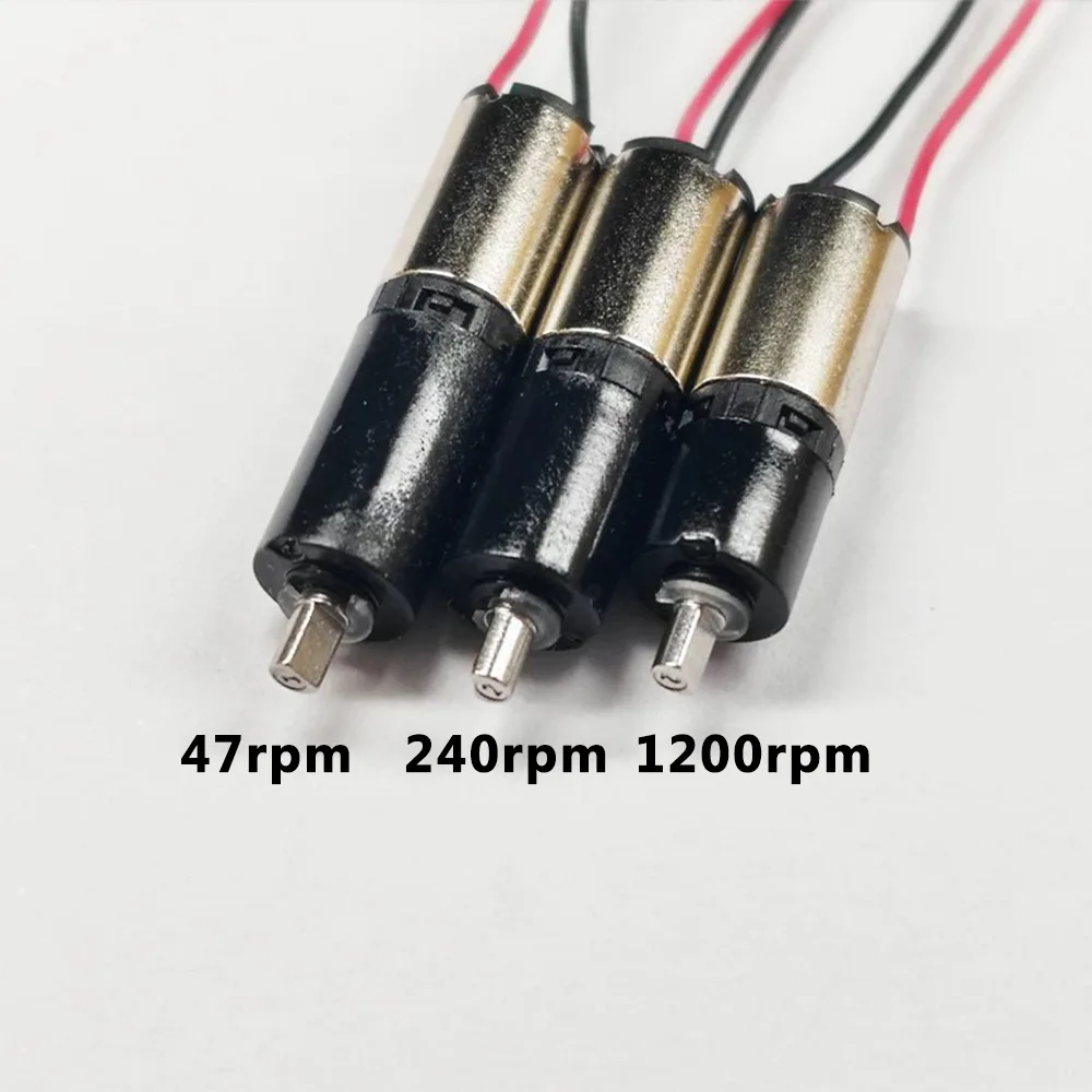 47rpm 240rpm 1200rpm DC 3V 3.7V Mini 6mm Planetary Gearbox Reduction Motor Micro Coreless Motor DIY Robot Luggage