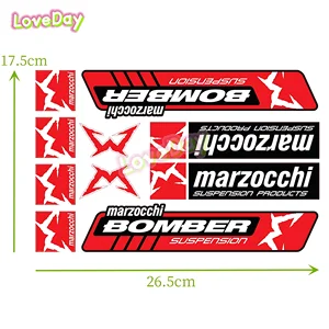 Marzocchi -Bomber -Aufkleber Fahrradaufkleber, Schwerlast, Fahrrad -Frontgabel, Old School, Vinyl -Grafik -Aufkleber, Selbstverständlichkeitskleber -Adhesive 10 Hauptaufhängungs -Marzocchi - №4