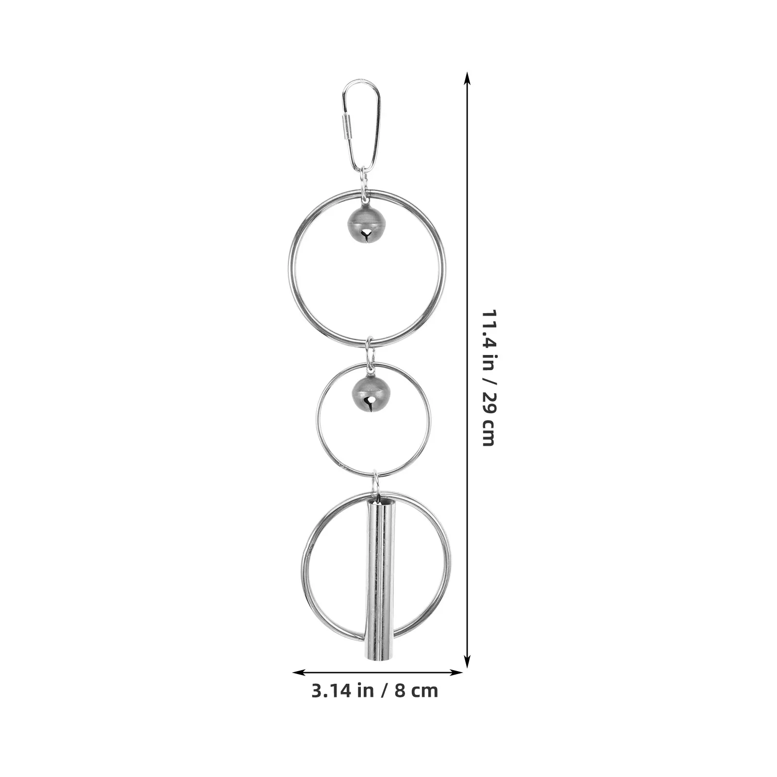 Parrot Beak Grinding Stainless Steel Bell String Hanging Cage Pendant Bird Chewing Entertainment Decoration Relaxation