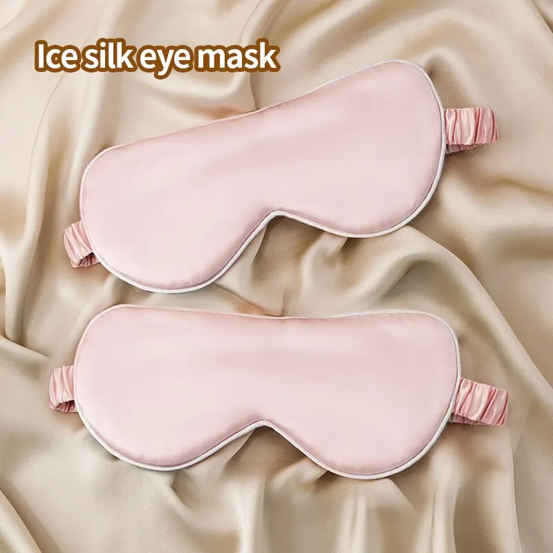 Y802 Double Sided Sleeping Eye Mask Shading Elastic Bandage Travel Eyeshade Solid Color Breathable Beauty Eye Shield