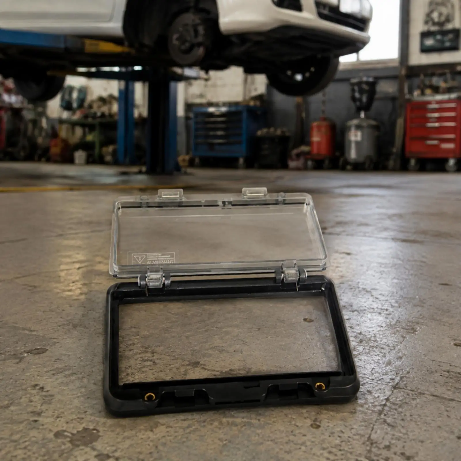 Prado Rear Air Conditioner Vent Cover Acrylic Car AC Outlet Protector Transparent Hinged Lid Black Frame Dustproof