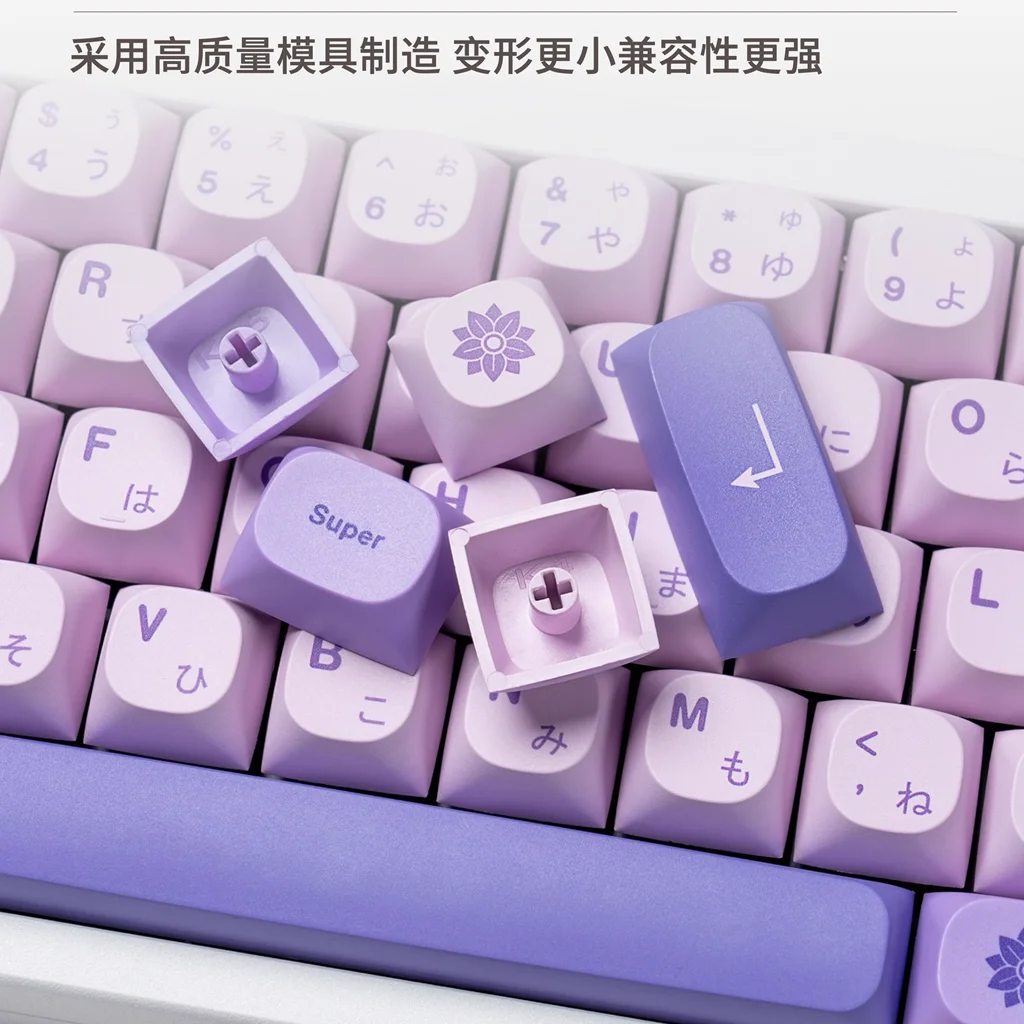 127 Keys MA Keycap Japanese English Keyboard Keycaps The Ice Lady Purple PBT Key cap For Cherry MX Switch Mechanical Keyboard