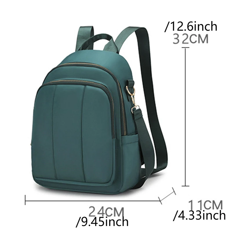 Mochila casual urbana feminina, bolsa de viagem leve impermeável, bolsa de nylon monocromática para senhoras, nova moda, tendência