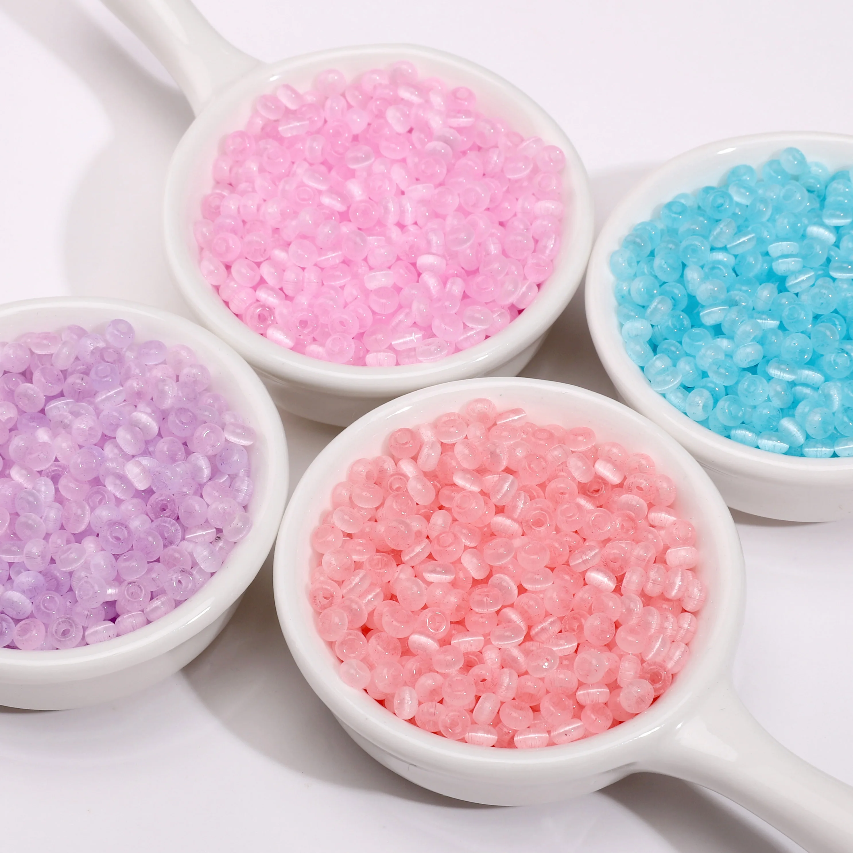 5-10g/bags 4x2.5mm Hot Selling Exquisite Multi-Color Domestic Super Excellent Glass Donuts Cat Eyes For DIY Handmade Products