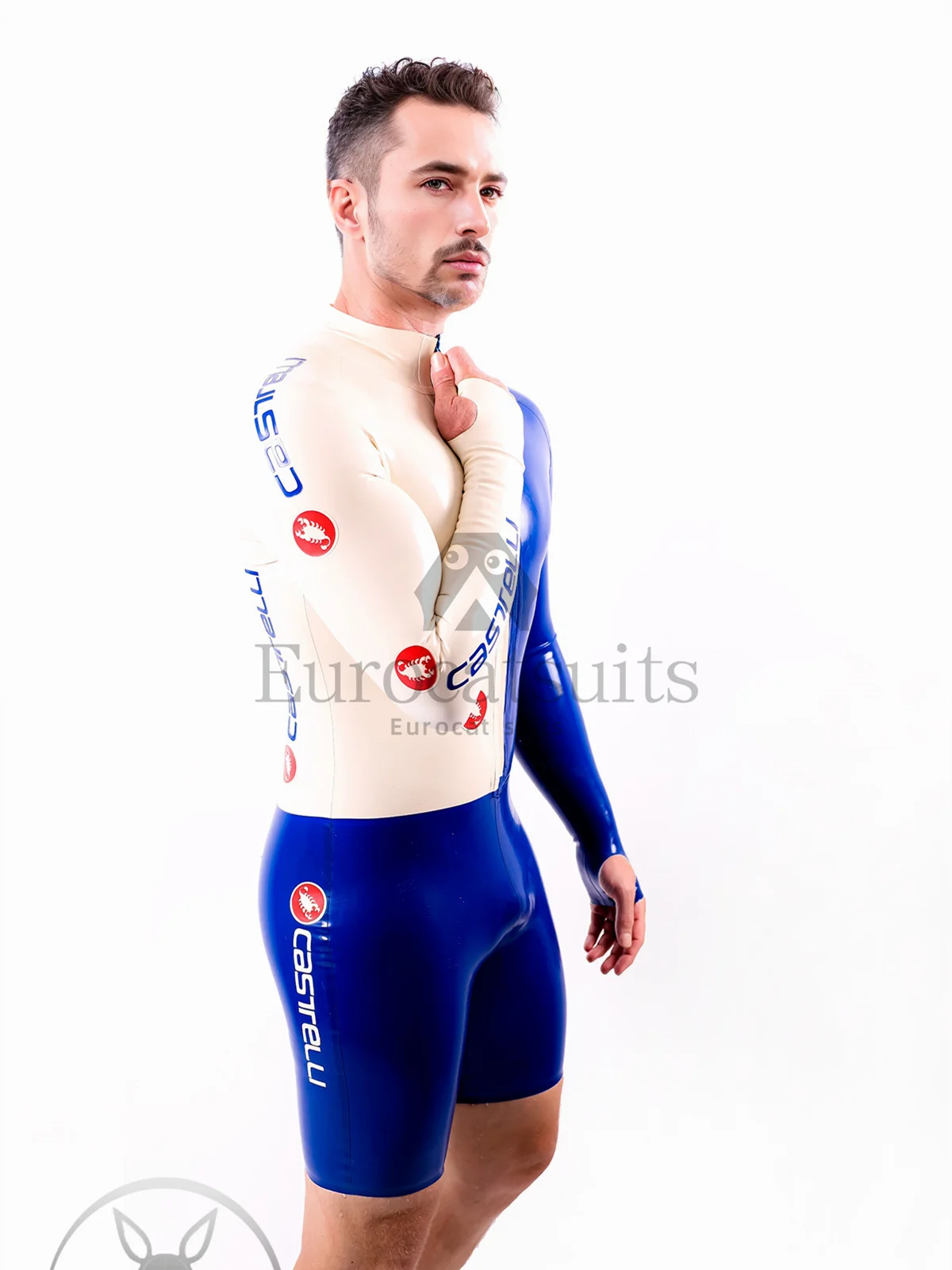 latex catsuits men eurocat suits  latex leotard rubber fetish customised  clubwear cosplay Male Italian Style Cycling Suit