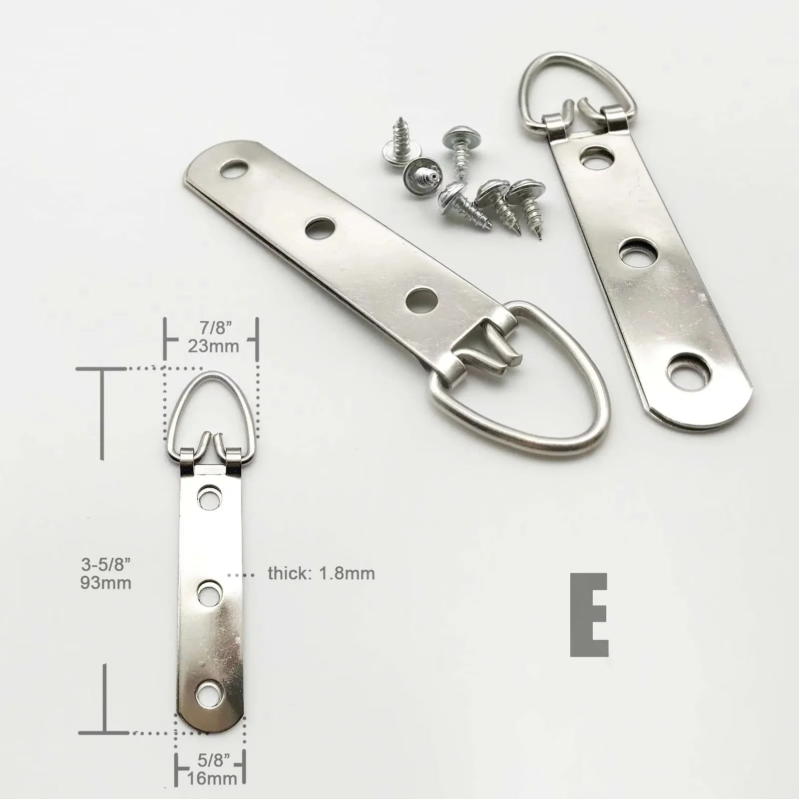 6pcs Super Large Heavy Duty Triangle D-Ring Oil Painting Mirror Photo Picture Frame Hanger Hook Art Work Hang with Screws