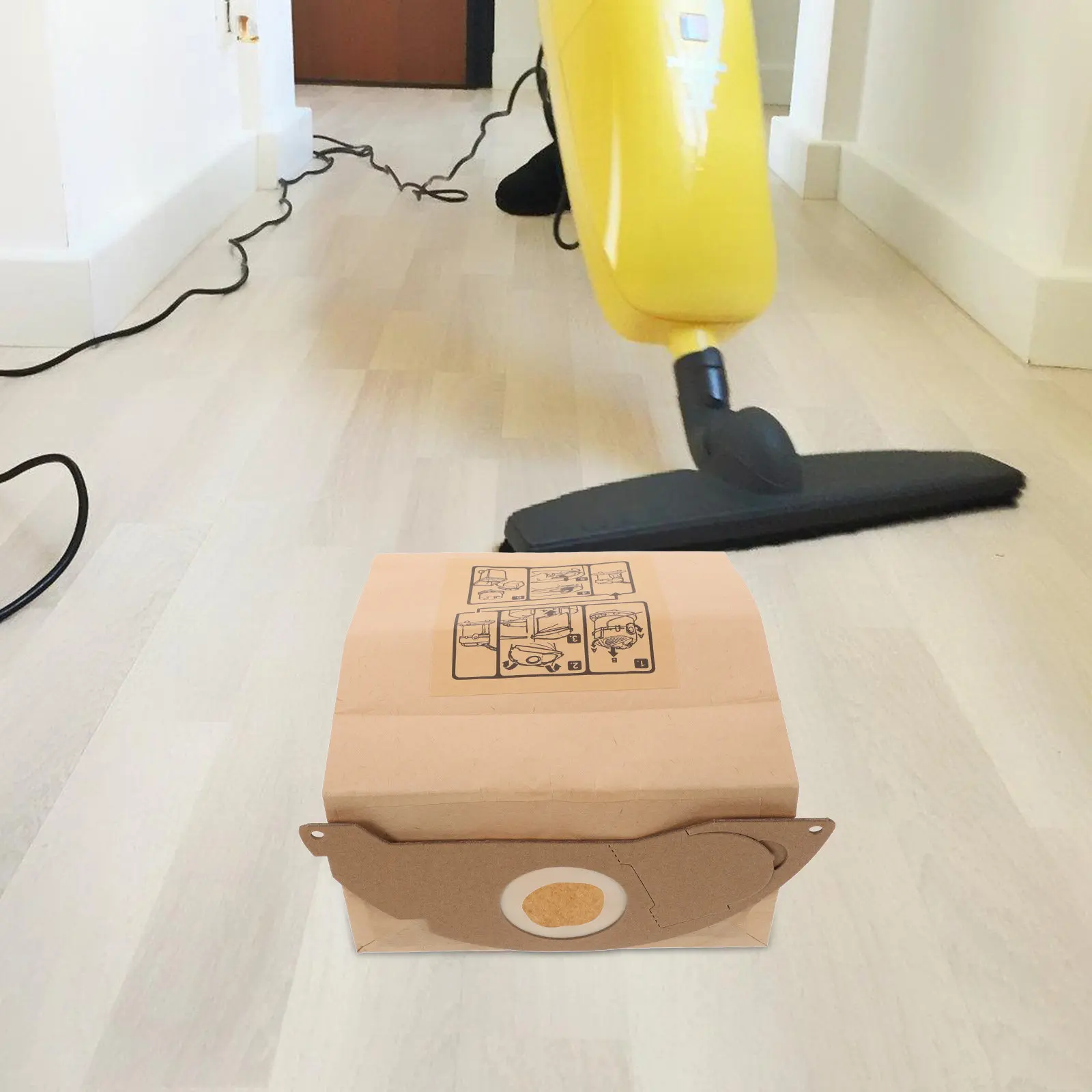 

4Pcs Vacuum Cleaner Dust Bags Stable Material Replacement Filter Bags Compatible for Chrcher A2 S2500 Vacuum Cleaner