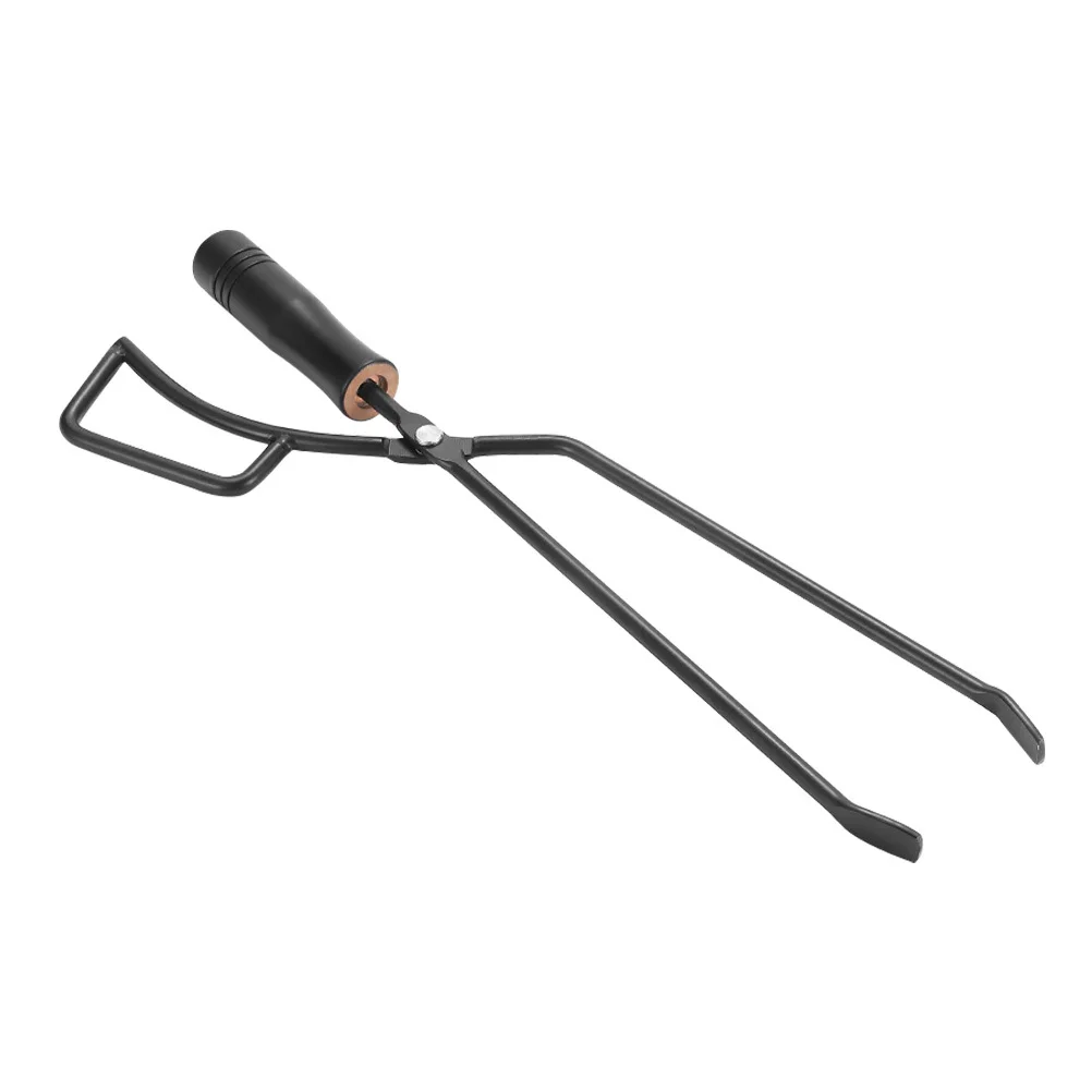 

Heavy Duty Charcoal Tong with Extended Handle for Barbecue Grilling Outdoor Cooking Iron Wood Clip Tool Charcoal Tong