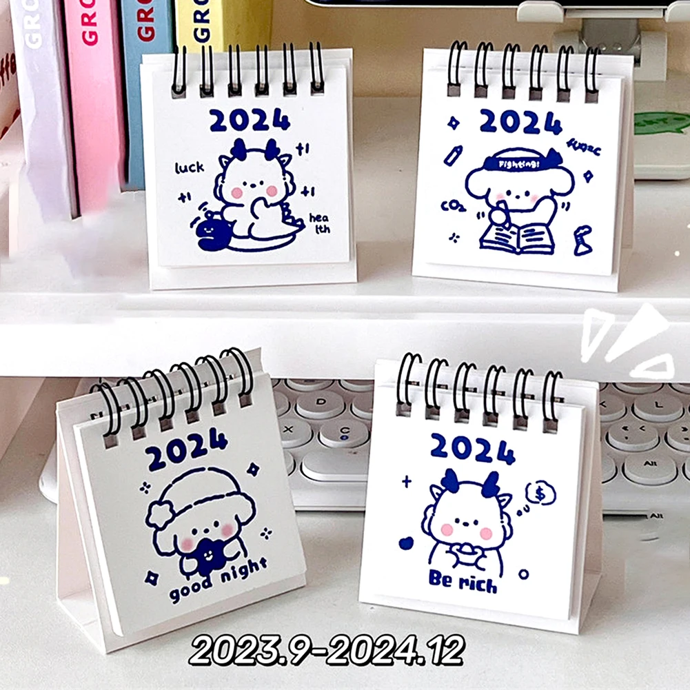 تقويم مكتبي صغير محمول ، أثاث منزلي ، ديكور لغرفة النوم وغرفة المعيشة ، 2024