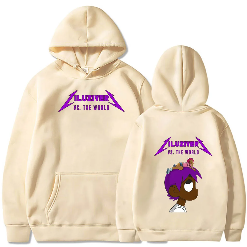 

Lil Uzi Vert The World Cartoon Hoodie Fashion Harajuku Hip Hop Men Women Fans Gift Sweatshirts