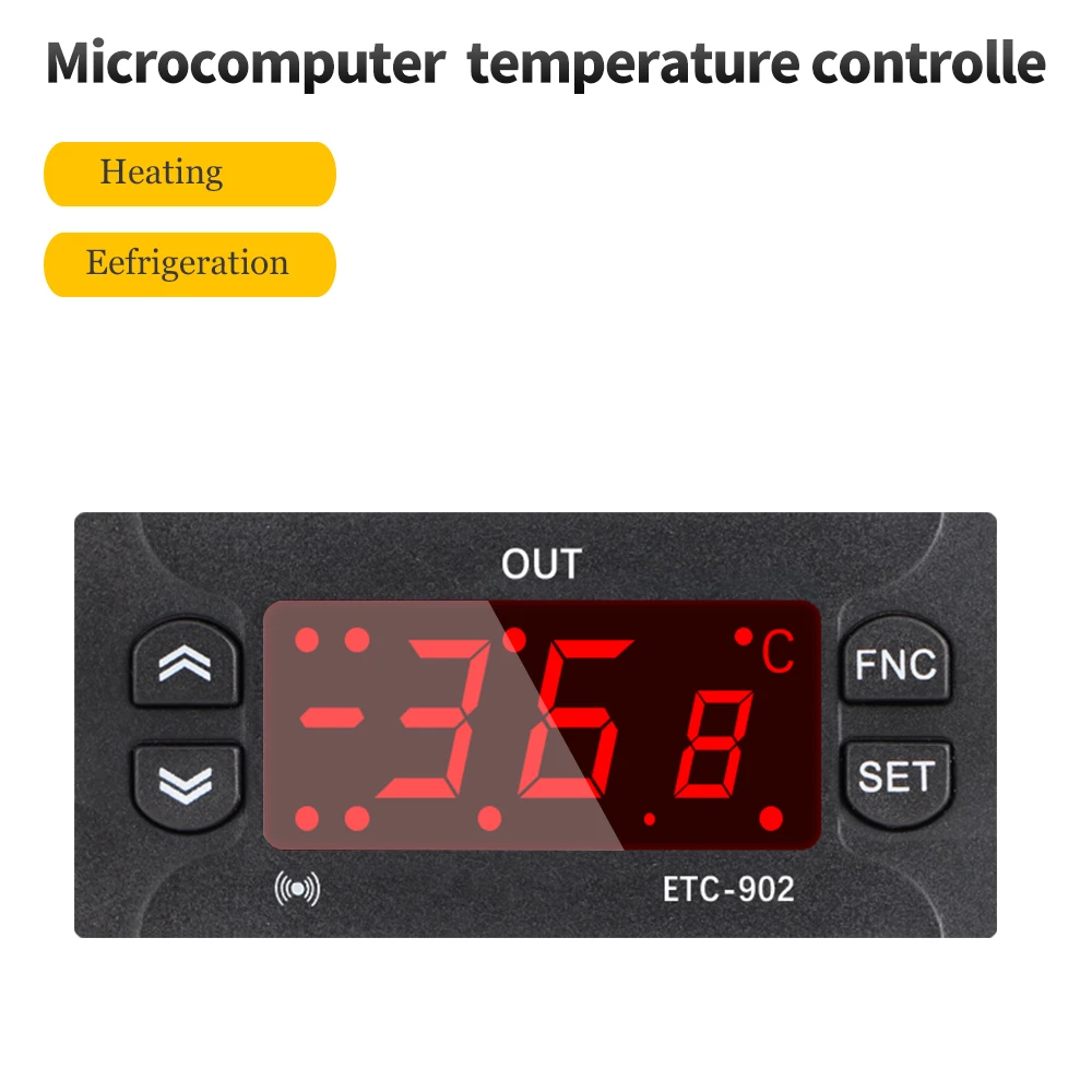 ETC-902 12V 24V 110V 8A/220V AC Régulateur de Température Numérique ThermoandreThermorégulateur Incubateur Avec Capteur De Haute Précision