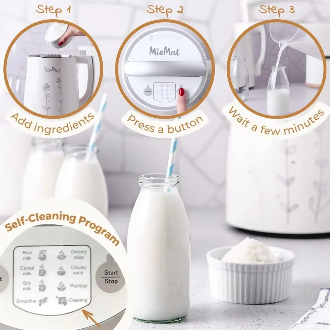 8in1 Plant-based Milk Maker Soy Milk,  Porridges and Smoothies teel