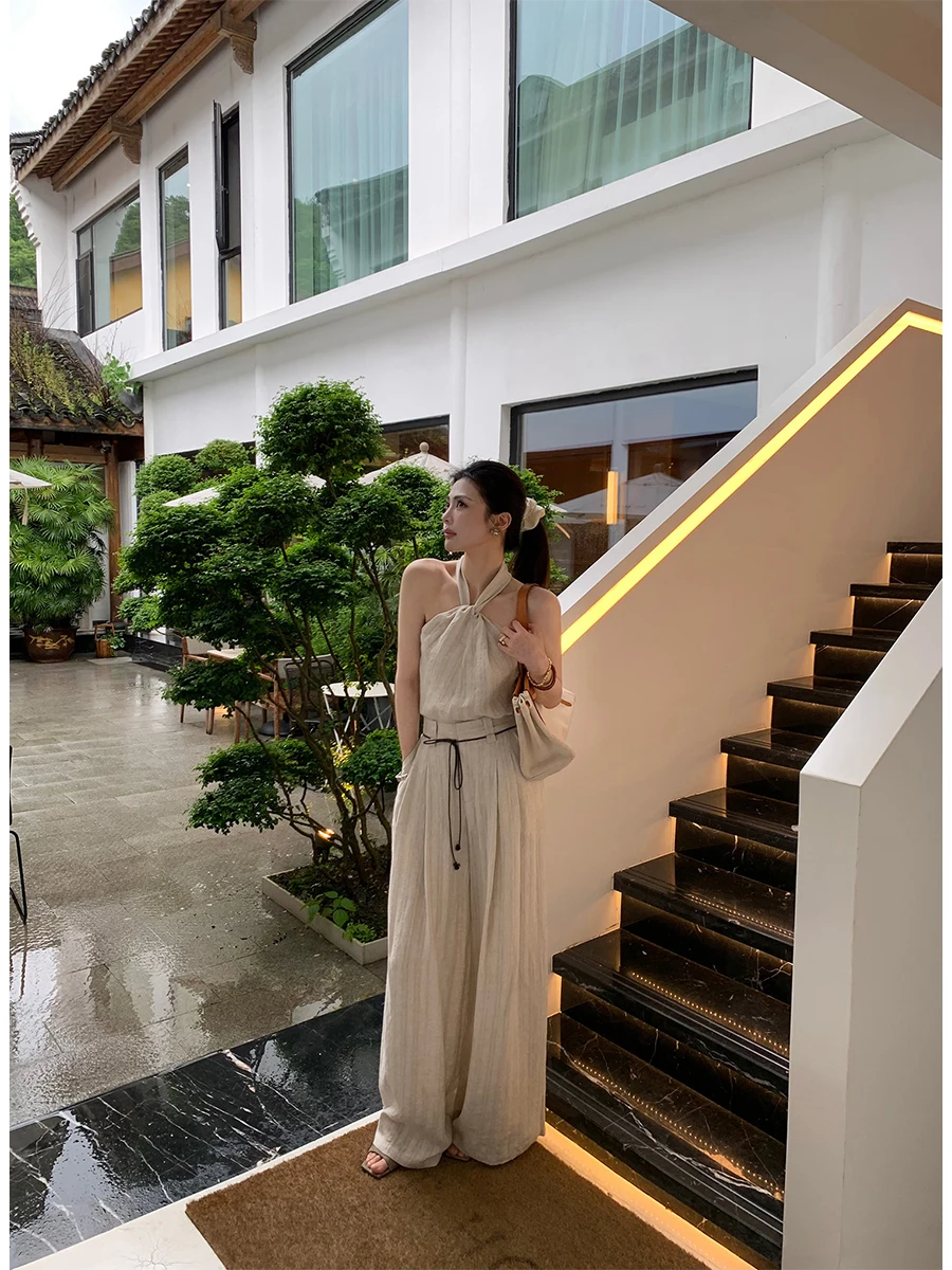 

Ele Unique Summer Outfit Light Maturi Two-Piece Set Beautiful Cold Sensation High Quali Adult Women's Faion Ensemble