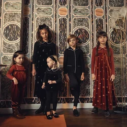 AS-Collection de vêtements assortis en velours brodé pour la famille, robe maxi pour fille, ensemble de salopette pour bébé et enfants, pyjamas pour garçons, automne 2024