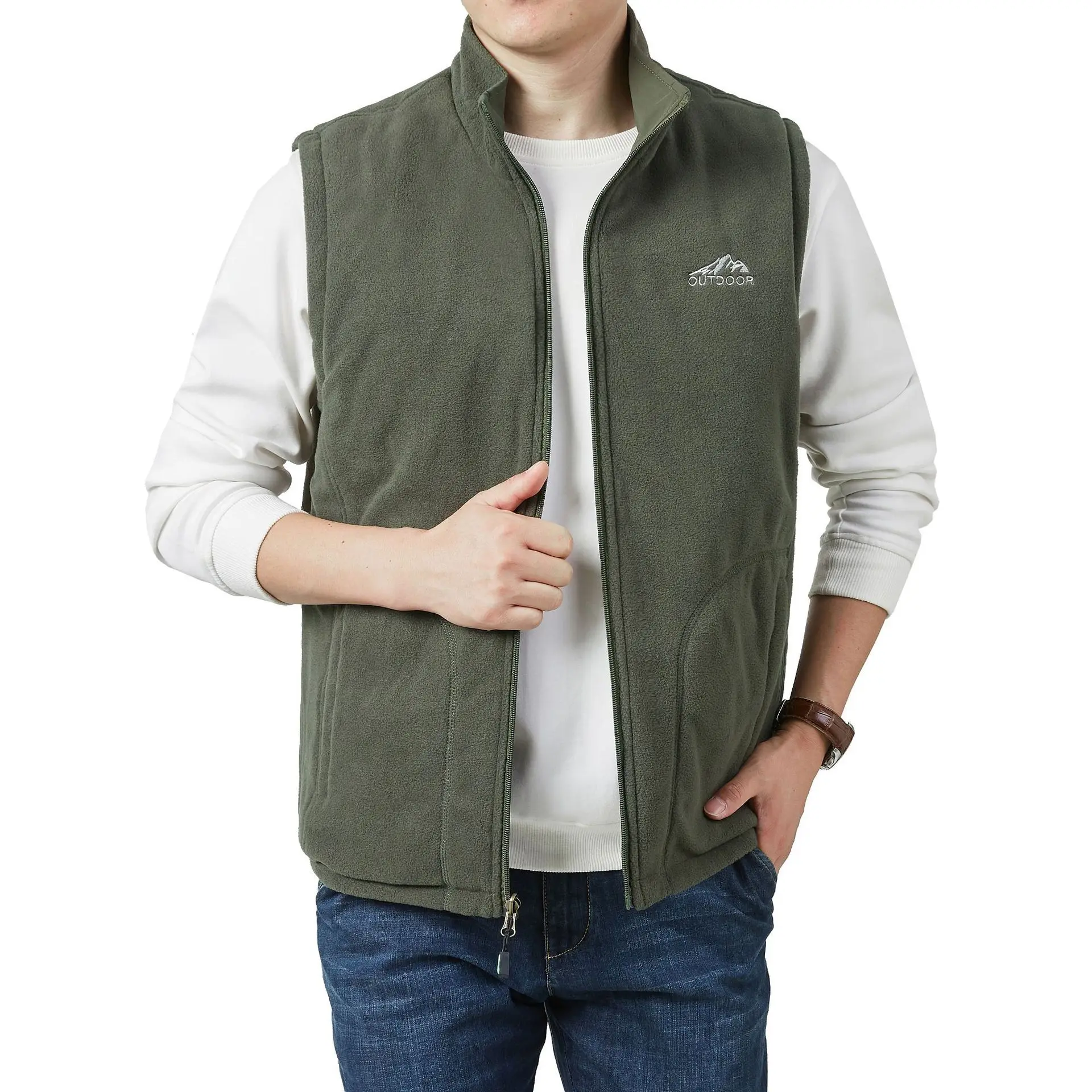 Autumn And Winter New Men's Clothing Casual Double-sided Wear Fleece Men's Vest