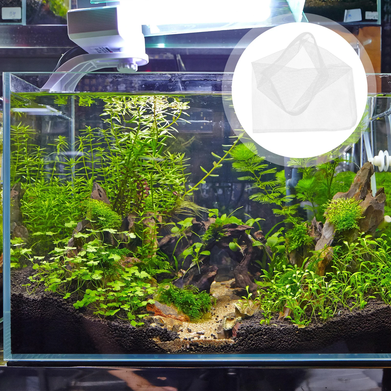 

5Pcs Aquarium Filter Bag Durable Mesh Pouch for Fish Tank with Zipper High Water Permeability Aquarium Filter Bag