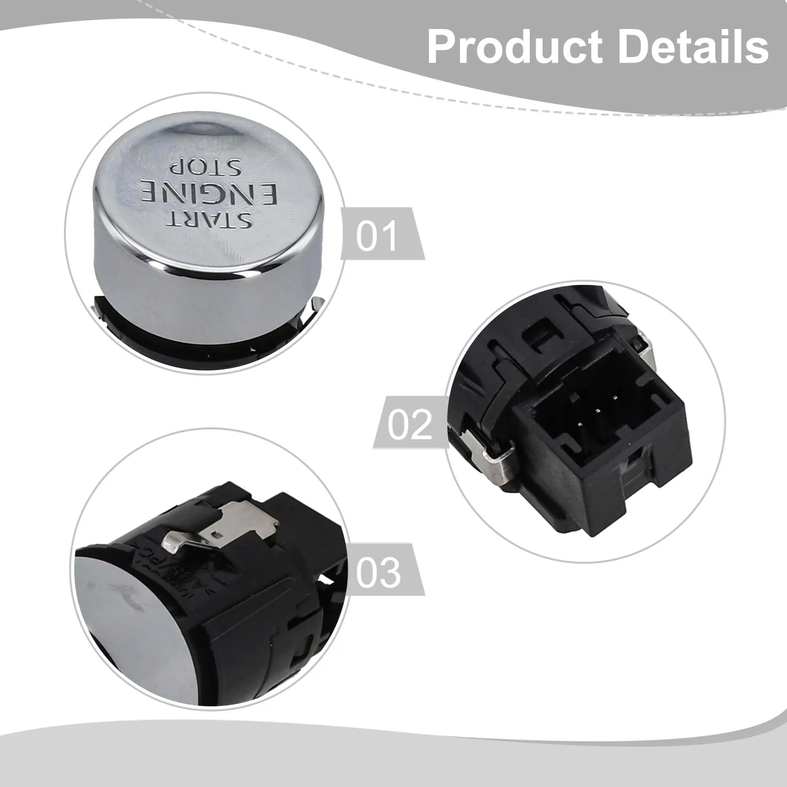 

Кнопочный переключатель запуска 5NG959839A, кнопочный переключатель запуска и остановки без ключа для Tiguan 2016-2024, OEM 5NG959839A, замена