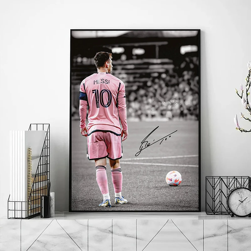 Famous Football Star Soccer Player Exciting Moments Posters Canvas Printing Wall Art Picture for Living Room Home Decor Gifts