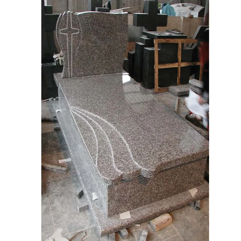 

Customization High Quality Cheap Price European Style Grey Tombstone Natural Granite Stone Design Monuments Tombstones Granite