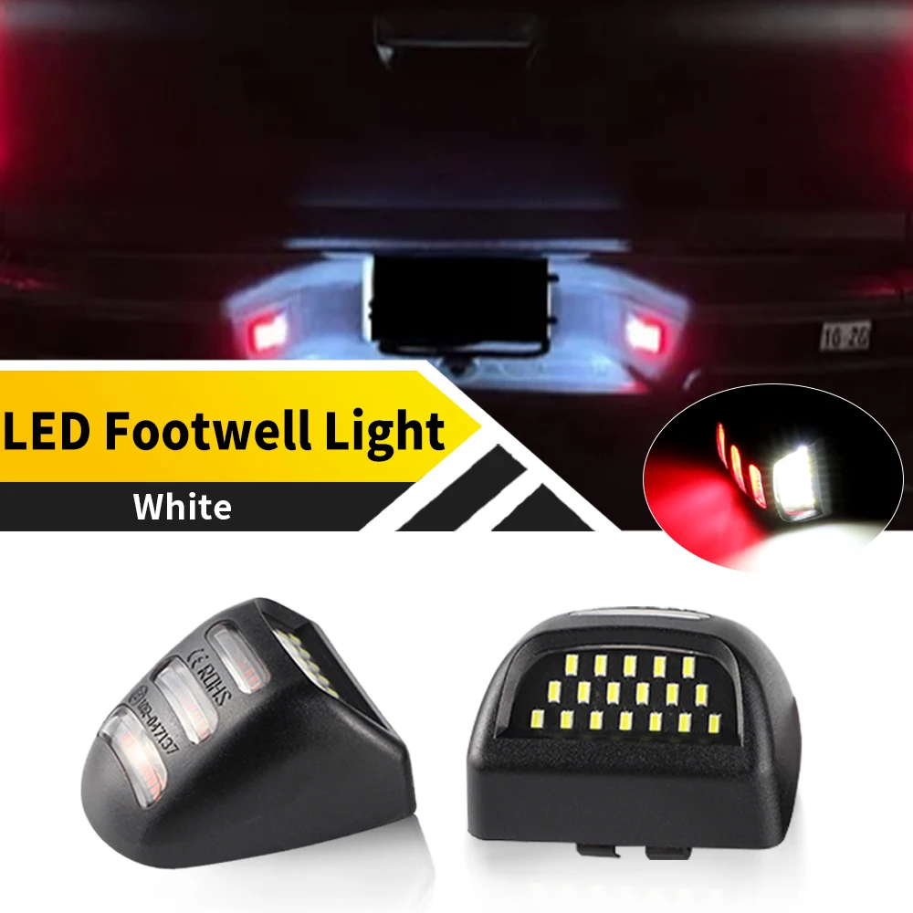 

2pcs 6000K LED License Plate Lights for GMC Sierra 1500 1999-2013 1500 HD 2001-2003, 2005-2006 2500 1999-2004 2500 HD 2001-2014
