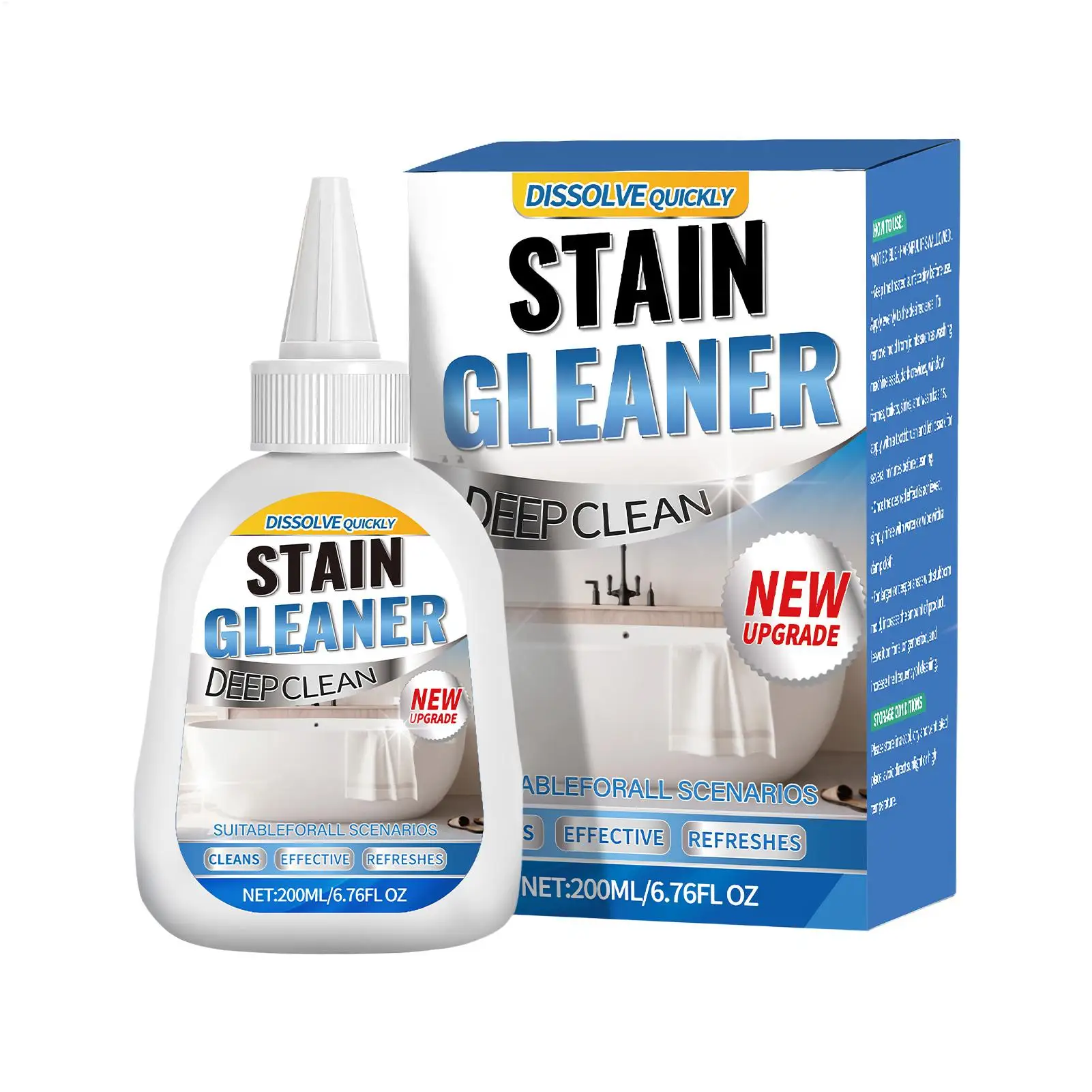 Mold Stain Remover 200ml Multi-Purpose Powerful Heavy Duty Remover Washing Machine Cleaner for Home Household Daily Nurserys