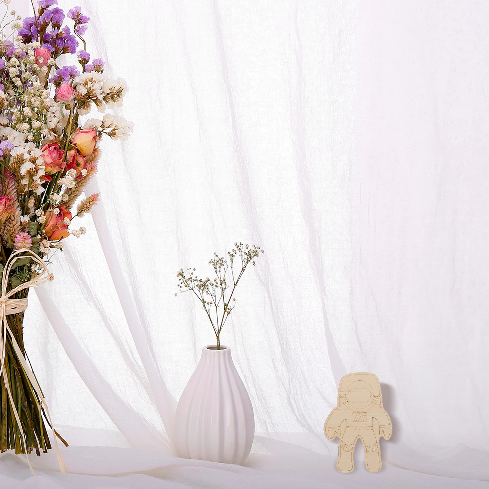 

27pcs Outer Space Themed Diy Wooden Chips Unfinished Cutouts For Home Decor Blank Alien Crafts Ornaments Handicrafts Supplies